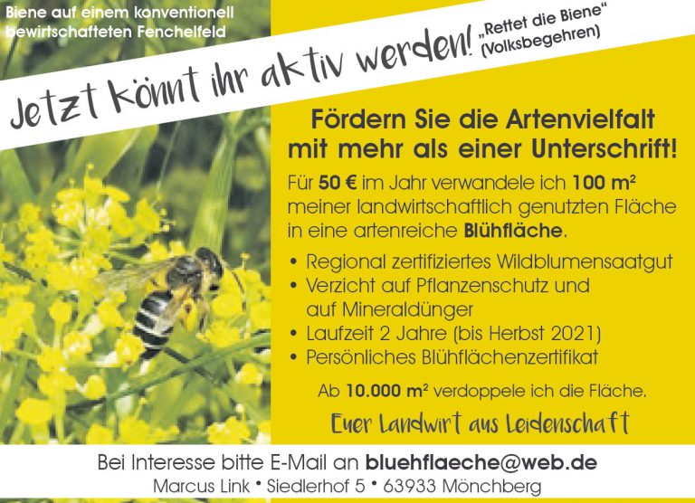 Förderung von Blühflächen im Landkreis Miltenberg