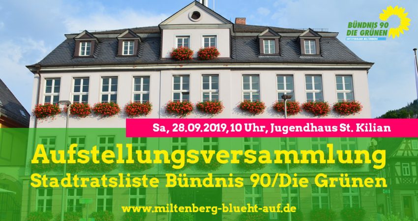 Plakat Aufstellungsversammlung Stadtrat 2020