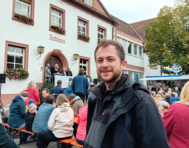 Peter Weis unterwegs auf der Fairen Meile in Erlenbach