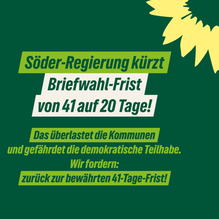 Verkürzte Frist für Briefwahlunterlagen
